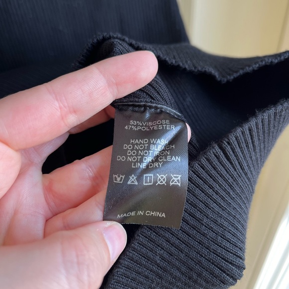 Jack and Jill Ribbed Thick Square Neck Body Con Mini Dress - Picture 5 of 6